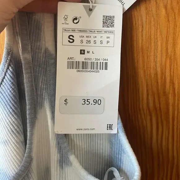 Zara Asymmetrical Ribbed Tie Dye Dress - Picture 5 of 11